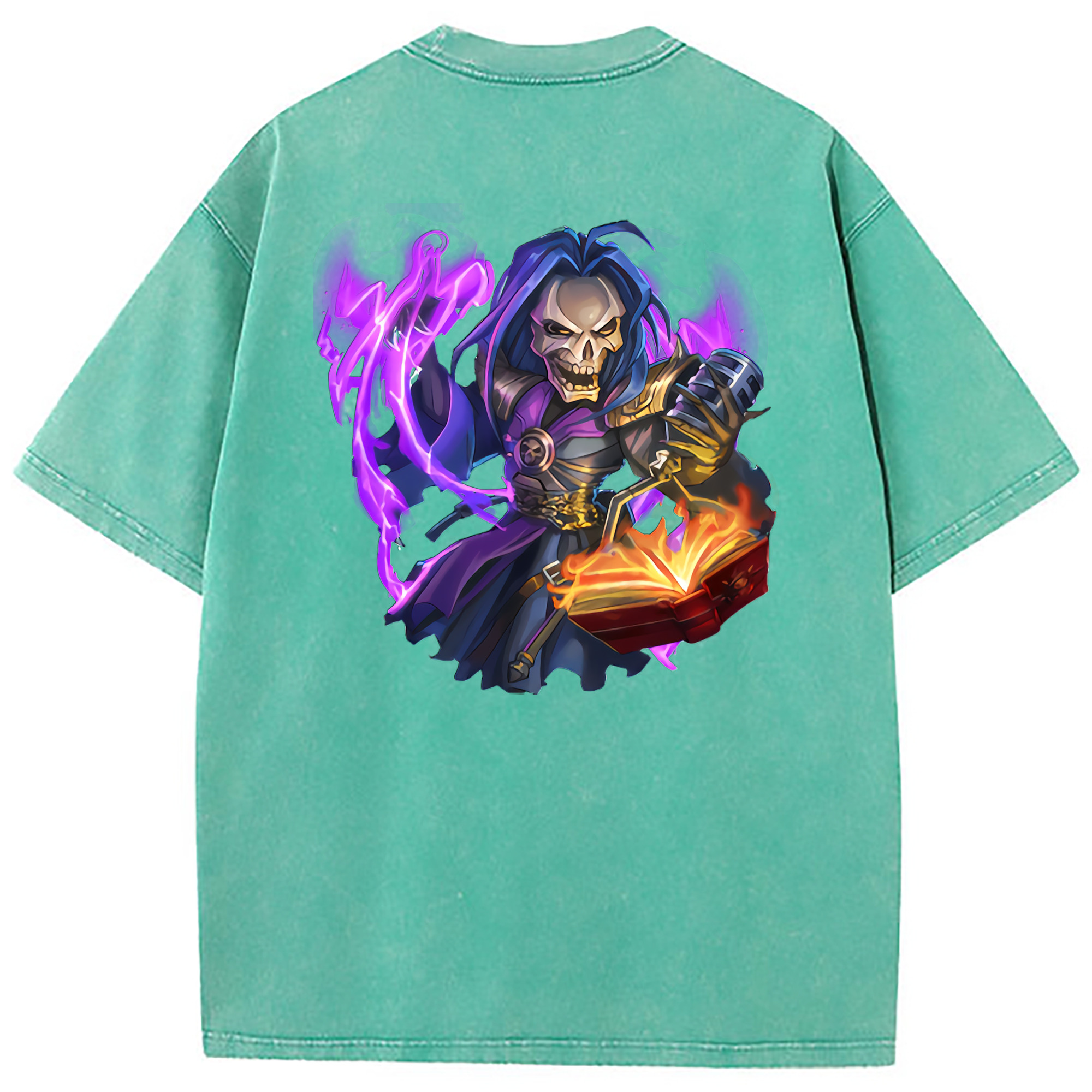 （画像用） リーグ・オブ・レジェンド League of Legends LOL 綿100% ヴィンテージ風 半袖Tシャツ（背面プリント）